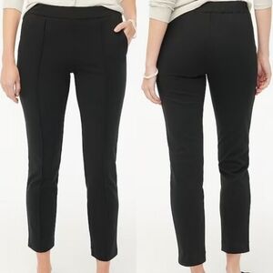 J. Crew Black Cotton High Rise Straight Leg Pintuck Ankle Sweatpant XL NWOT